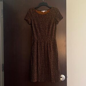 Boden Size 2R Knit Leopard Print Dress